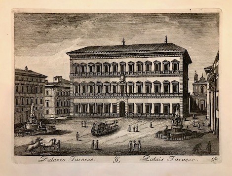 Parboni Achille (1783-1841) Palazzo Farnese 1830 ca. Roma